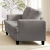 Mjkone 56" Width Loveseat Sectional Sofa,Chenille Fabric Cloud Sleeper Comfy Upholstered 2-Seater Couches - 3 of 4