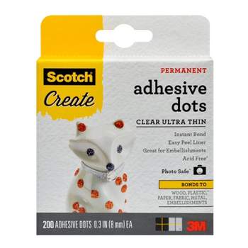 Scotch Create 200ct Adhesive Dots Clear Ultra Thin