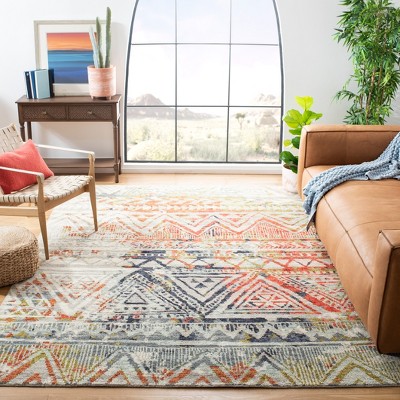 Hand-Knotted Southwestern Red Wool 9' x 12' Area Rug