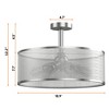 Tangkula Retro Modern 6-Light Semi Flush Mount Ceiling Light + White Drum Shade, LED&CFL Compatible, Chrome Trim Finish - 4 of 4