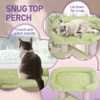 SEVOBAL Pet Tower 27.5in Cat Tree, Multi-level Cat Tower with Cat Scratching Post and Pad, Cozy Cat Condo Padded Top Bed for, Pink, 23.6"*23.6"*59.1" - 4 of 4