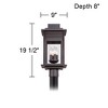 Franklin Iron Works Outdoor Post Light Fixture Black Specked Gray 19 1/2" Clear Glass for Exterior Garden Yard Patio Driveway - 4 of 4