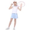 Kids Girls Tennis Golf Dress Outfit Sleeveless Dress with Pockets Athletic Skorts and Polo Tank Top Sets - 4 of 4