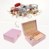 Unique Bargains PU Leather 2 Layer Jewelry Box with Drawer And Removable Jewelry Tray for Women's Girls' Birthday Gifts - 2 of 4