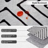 Modern Geometric Area Rug Farmhouse Stripe Area Rug Living Room Stain Resistant Non-Slip Carpet for Bedroom Dining Room - 3 of 4