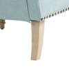 Modern Accent Chair with Retro Wooden Legs & Nailhead Trim, Small Fabric Club Chair, Comfy Upholstered Armchair Lounge Chair for Bedroom - 2 of 4