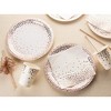 Juvale 48-Pack Metallic Rose Gold Foil Polka Dot Disposable Paper Plates Party Supplies, 9 Inch - 2 of 4