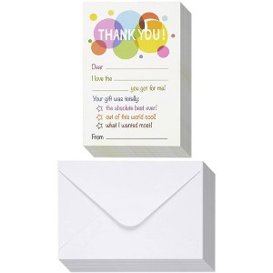 Best Paper Greetings 50-Count Bulk Post card Style Thank You Cards Set Thanks note with Envelopes - 1 of 4
