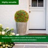 Artificial  Topiary Ball, Decorative Artificial Boxwood Balls with Flowers, Indoor Outdoor Faux Greenery for Fake Plants for Home Decor - 4 of 4