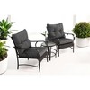 Mshliw 3-Piece Outdoor Wicker Furniture Set with Cushions and Coffee Table – Modern Rattan Chair Set for Patio, Garden, or Poolside - 2 of 4