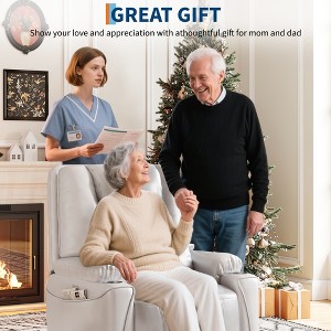 Power Lift Recliner Chair for Elderly, Storage Pockets, Cup Holders, USB Charging Ports & Remote Control, Comfort for Living Room or Bedroom - 1 of 4