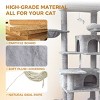 TopComfy Pet Tower Multi Level Grey Cat Tree Soft Hammocks Hanging Basket Cozy Cave Removable Washable Cushion for Cats, Gray, 20"*17.8"*68" - 3 of 4