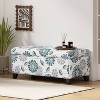 Christopher Knight Home Kayden Contemporary Wood Upholstered Storage Ottoman Muti Flower - 2 of 4