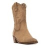 Women's Suede Italian Western Booties 144307 - 3 of 4