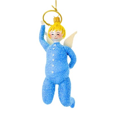 Italian Ornaments 4.5 Inch Baby Blue Angel Christmas Italian Ornaments Tree Ornaments