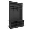 Okak Shoe Cabinet, Freestanding Shoe Organizer with 7 Shelves and Coat Rack, Shoe Storage Cabinet for Entryway, Living Room, Hallway, Black - 3 of 4