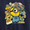 Boys' - Despicable Me Minions - Minion & Banana Stickers Graphic Long Sleeve Fleece Sweatshirt - 2 of 4