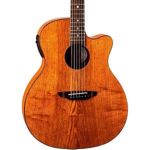 Luna Gypsy Grand Concert Ash Acoustic-Electric Guitar Natural - 1 of 3