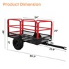 TROPOW ATV Trailer Garden Dump Cart , 1500 LBS 22 Cubic Feet Heavy Duty Steel Pull Behind Yard Wagon Cart with 2 Wheels, for Lawn Mower Tractor - 2 of 4