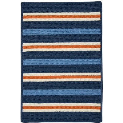 Colonial Mills Painter Stripe - Set Sail Blue sample swatch Rug