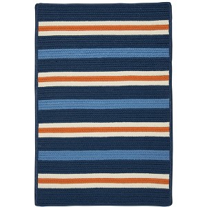 Colonial Mills Painter Stripe Braided Rug, Set Sail Blue 5'x7', Rectangle Shape - 1 of 2
