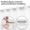 Americanflat 72x75 Hookless Waffle Pattern Shower Curtain - Water-Resistant Long Shower Curtain with Sheer Panel, Snap-In Liner, and Grommets - 3 of 4