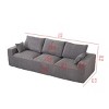 113" Modern U-Shaped Modular Sofa with Full Foam Cushions & Movable Ottoman for Living Room -3irtyhousy - 4 of 4