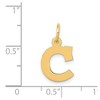 Black Bow Jewelry 14k Yellow Gold, Amanda Collection, Small Block Initial C Pendant - 4 of 4