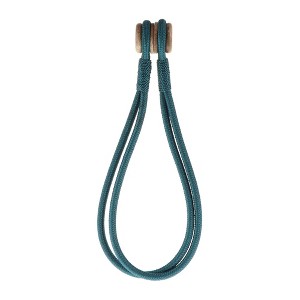 Evideco French Home Goods Magnetic Curtain Tiebacks – Double Braided Cord with Wooden Tips - 1 of 4