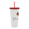 Hello Kitty Big Face 20 Oz White Rhinestone-Studded Plastic Tumbler Cup - 3 of 4