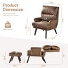 XIZZI Lazy Chair with Ottoman, Modern Large Accent Lounge Chair, Leisure Sofa Armchair Reading Chair with Footrest for Bedroom, Living Room, Dorm Room - 2 of 4