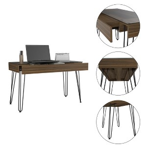 XIYUYEU Home Office Desk 47.3" Writing Desk with 2 Large Drawers, Hairpin Legs for Office - 1 of 4