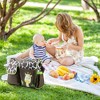 Babyluv"Multi-functional Mummy Diaper Bag with Wipeable Changing Pad & Transparent Travel Tote"Green&Orange - 4 of 4