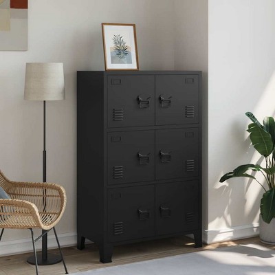 Storage Chest Black Steel Standard Storage Chest RectangularvidaXL