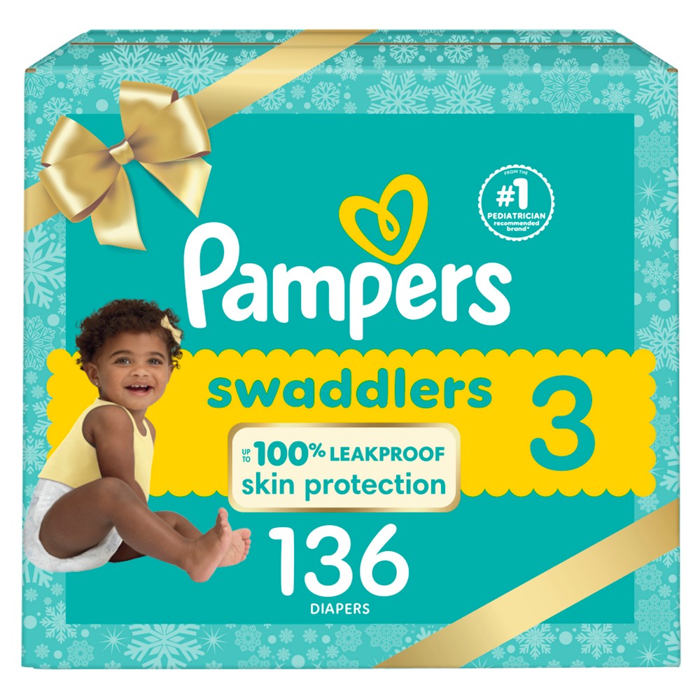 Pampers Swaddlers Active Baby Diapers Pack - Size 3 - 136ct