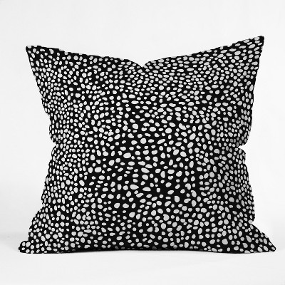 Iveta Abolina Dots Throw Pillow Black - Deny Designs