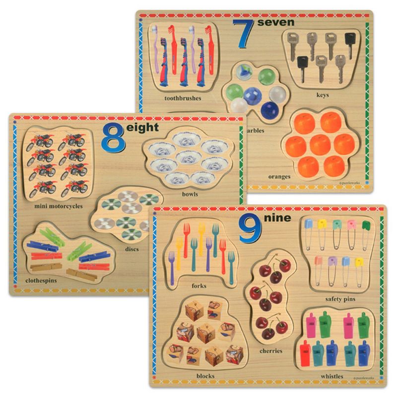 Puzzleworks Number Puzzles  - Set of 12, 5 of 7