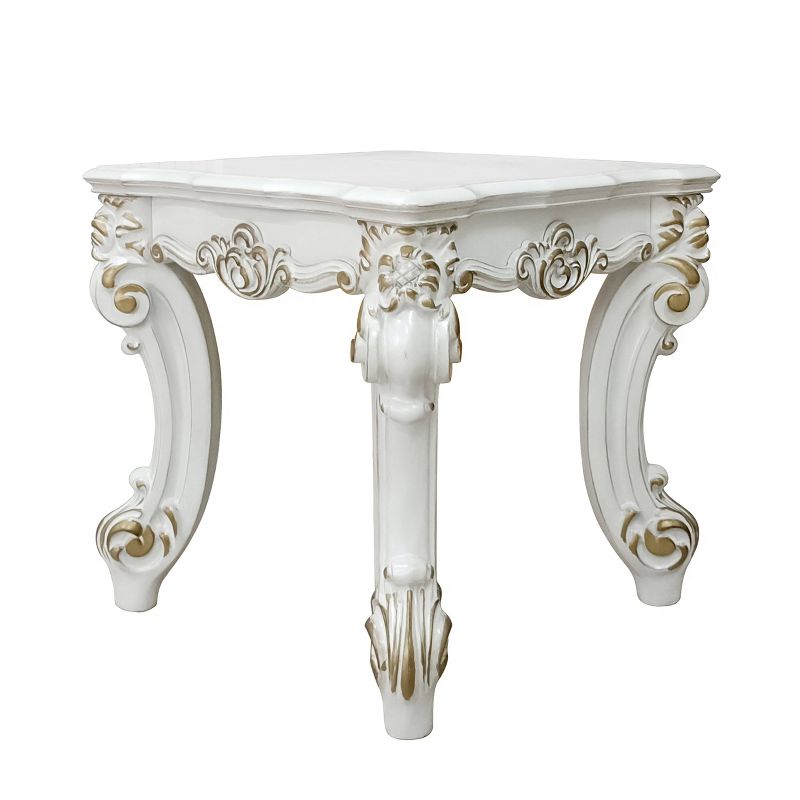 26&#34; Vendome Accent Table Antique Pearl Finish - Acme Furniture, 3 of 6
