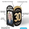 Big Dot of Happiness 30th Birthday Photo Holder Centerpieces, 4x6 Picture Display Box, Black & Gold Table Decoration for Adult Birthday Decor, 8 Count - 4 of 4