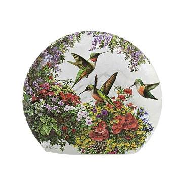 Stony Creek 6.25 In Hydrangea's Hummers Round Orb Hummingbirds Flowers Electric Novelty Sculpture Lights