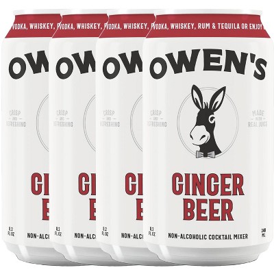 Owen’s Craft Mixers | Ginger Beer | Handcrafted in the USA with Premium Ingredients | Vegan & Gluten-Free Soda Mocktail and Cocktail Mixer