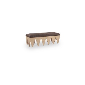 Meridian Furniture,Altair Velour Fur Fabric Bench - 1 of 4