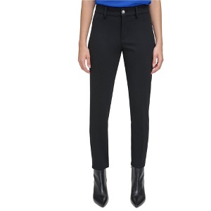 Calvin Klein Womens Solid Casual Trouser Pants - 1 of 1