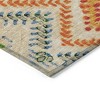 Beige Orange And Red Geometric Washable Indoor Outdoor Area Rug - 4 of 4
