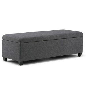 PAGED Storage Ottoman Modern Design Ottoman Foot Rest with Stitched Detail and Nailhead Trim for Bedroom, Living Room - 1 of 4