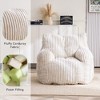 Lyngins Ergonomic Bean Bag Chair, No-Assembly Lazy Chair, Soft Teddy Tufted Accent Chair, Single Sofa Chair for Living Room/Bedroom (250 lbs Capacity) - 3 of 4