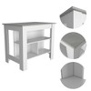 Kitchen Island with Three Shelves and Four Legs - 2 of 4