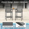 QingMoon Adirondack Chairs Set of 2, HDPE Counter Height Barstools  with Connecting Tray, Ideal All Weather Tall Patio Chair for Balcony, Poolside - 3 of 4