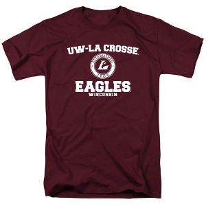 Men's University of Wisconsin La Crosse Official Circle Logo T-Shirt Maroon - 1 of 4