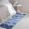 Area Rug Washable Non Slip Backing Boho Trellis Rug Low Pile Distressed Floor Carpet Retro Accent Rug for Living Room Bedroom - 4 of 4